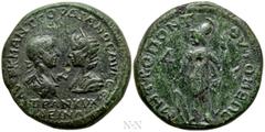 Roman Provincial Coins MOESIA INFERIOR. Tomis. Gordian III, with Tranquillina (238-244). Ae Tetrassarion. Obv: AVT K M ANT ΓOPΔIANOC AVΓ CE / TPANKVΛΛΕINA. Draped busts of Gordian, laureate and cuiras