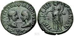 Roman Provincial Coins THRACE. Mesembria. Philippus I 'the Arab' & Otacilia Severa (244 - 249). Ae. Obv: ΑΥΤ Μ ΙΟΥΛ ΦΙΛΙΠΠΟC Μ WΤ ϹЄΒΗΡΑ ϹЄΒ. Confronted draped busts of Philip, laureate and cuirassed,