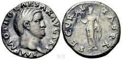 Roman Imperial Coins OTHO (69). Denarius. Rome. Obv: IMP M OTHO CAESAR AVG TR P. Bare head right. Rev: SECVRITAS PR. Securitas standing left, holding wreath and sceptre. RIC² 8. Condition: Very fine. 