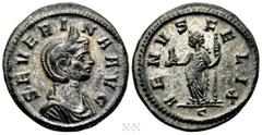 Roman Imperial Coins SEVERINA (Augusta, 270-275). Denarius. Rome. Obv: SEVERINA AVG. Draped bust right, wearing stephane. Rev: VENVS FELIX / ς. Venus standing left, holding uncertain object and sceptr