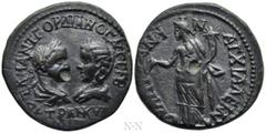 Roman Provincial Coins THRACE. Anchialus. Gordian III, with Tranquillina (238-244). Ae. Obv: AVT K M ANT ΓOPΔIANOC AVΓ CEB / TPANKVΛΛINA. Draped busts of Gordian, laureate and cuirassed, and Tranquill