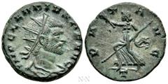 Roman Imperial Coins CLAUDIUS II GOTHICUS (268-270). Antoninianus. Mediolanum. Obv: IMP CLAVDIVS P F AVG. Radiate, draped and cuirassed bust right. Rev: PAX AVG / T. Pax advancing left, holding branch