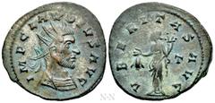 Roman Imperial Coins CLAUDIUS II GOTHICUS (268-270). Antoninianus. Siscia. Obv: IMP CLAVDIVS AVG. Radiate and cuirassed bust right. Rev: VBERITAS AVG / T. Uberitas standing left, holding purse and cor
