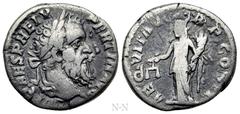 Roman Imperial Coins PERTINAX (193). Denarius. Rome. Obv: IMP CAES P HELV PERTIN AVG. Laureate head right. Rev: AEQVIT AVG TR P COS II. Aequitas standing left, holding scales and cornucopia. RIC 1a. C