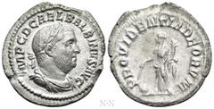 Roman Imperial Coins BALBINUS (238). Denarius. Rome. Obv: IMP C D CAE L BALBINVS AVG. Laureate, draped and cuirassed bust right. Rev: PROVIDENTIA DEORVM. Providentia standing left, holding cornucopia 