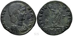 Roman Imperial Coins GALERIA VALERIA (Augusta, 293-311). Follis. Thessalonica. Obv: GAL VALERIA AVG. Diademed and mantled bust right. Rev: VENERI VICTRICI / (star) - Γ / •SM•TS•. Venus standing left, 
