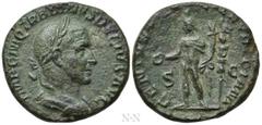 Roman Imperial Coins TRAJAN DECIUS (249-251). As. Rome. Obv: IMP C M Q TRAIANVS DECIVS AVG. Laureate, draped and cuirassed bust right. Rev: GENIVS EXERC ILLVRICIANI / S - C. Genius standing left, hold