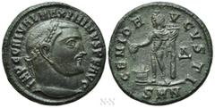 Roman Imperial Coins MAXIMINUS II DAIA (310-313). Follis. Nicomedia. Obv: IMP C GAL VAL MAXIMIANVS P F AVG. Laureate head right. Rev: GENIO AVGVSTI / Δ / SMN. Genius standing left, holding cornucopia 