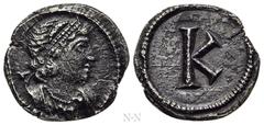 Byzantine Coins ANONYMOUS (Circa 330). Third Siliqua. Constantinople. Obv: Pearl-diademed and draped female bust right. Rev: Large K. Bendall, Anonymous, Type 4. Very rare Condition: Very fine. Weight