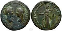 Roman Provincial Coins MOESIA INFERIOR. Marcianopolis. Macrinus, with Diadumenian (217-218). Ae Pentassarion. Pontianus, legatus consularis. Obv: AVT K OΠEΛ CEV MAKPEINOC K M OΠEΛ ANTΩNEINOC. Confront