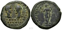 Roman Provincial Coins MOESIA INFERIOR. Marcianopolis. Macrinus, with Diadumenian (217-218). Ae Pentassarion. Pontianus, legatus consularis. Obv: AV K OΠΠEΛ CEVH MAKPINOC K M OΠΠEΛ ANTΩNEINOC. Heads o