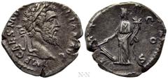 Roman Imperial Coins DIDIUS JULIANUS (193). Denarius. Rome. Obv: IMP CAES M DID IVLIAN AVG. Laureate head right. Rev: P M TR P COS. Fortuna standing left, holding rudder on globe and cornucopia. RIC 2