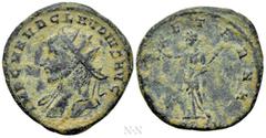 Roman Imperial Coins CLAUDIUS II GOTHICUS (268-270). Antoninianus. Cyzicus. Obv: IMP C M AVR CLAVDIVS AVG. Radiate head left, with slight drapery. Rev: PAX AETERNA / SPQR. Pax standing left, holding b