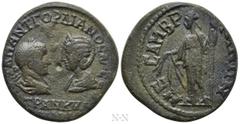 Roman Provincial Coins THRACE. Mesembria. Gordian III with Tranquillina (238-244). Ae. Obv: ΑΥΤ Κ Μ ΑΝΤ ΓΟΡΔΙΑΝΟϹ ΑΥΓ ϹΕΒ ΤΡΑΝΚΥΛΛΙΝΑ. Laureate, draped and cuirassed bust of Gordian and draped bust of