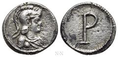 Roman Imperial Coins ANONYMOUS. Time of Constantine I 'the Great to Constantius II (Circa 330-354). 1/3 Siliqua. Constantinople. Commemorative series. Obv: Helmeted and draped bust of Constantinopolis