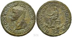 Roman Imperial Coins NERO CLAUDIUS DRUSUS (Died 9 BC). Sestertius. Rome. Struck under Claudius (41-54). Obv: NERO CLAVDIVS DRVSVS GERMANICVS IMP. Bare head left. Rev: TI CLAVDIVS CAESAR AVG P M TR P I