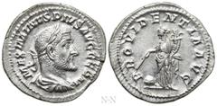 Roman Imperial Coins MAXIMINUS THRAX (235-238). Denarius. Rome. Obv: MAXIMINVS PIVS AVG GERM. Laureate, draped and cuirassed bust right. Rev: PROVIDENTIA AVG. Providentia standing left, holding cornuc