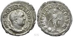 Roman Imperial Coins BALBINUS (238). Denarius. Rome. Obv: IMP C D CAE L BALBINVS AVG. Laureate, draped and cuirassed bust right. Rev: PROVIDENTIA DEORVM. Providentia standing left, holding cornucopia 