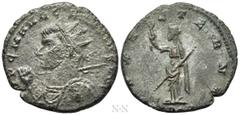 Roman Imperial Coins CLAUDIUS II GOTHICUS (268-270). Antoninianus. Cyzicus. Obv: IMP C M AVR CLAVDIVS AVG. Radiate and cuirassed bust left, holding shield and spear over shoulder. Rev: PAX AETERNA / S
