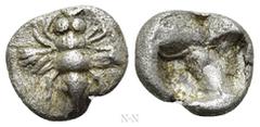 Greek Coins IONIA. Ephesos. 1/48 Stater (Circa 5th century BC). Obv: Bee. Rev: Incuse square punch. Karwiese Series III, 1-4. Condition: Good very fine. Weight: 0.19 g. Diameter: 6 mm.