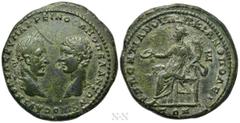 Roman Provincial Coins MOESIA INFERIOR. Marcianopolis. Macrinus, with Diadumenian (217-218). Ae Pentassarion. Pontianus, legatus consularis. Obv: AVT K OΠEΛ CEV MAKPEINOC K M OΠEΛ ANTΩNEINOC. Laureate