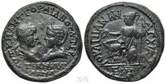 Roman Provincial Coins THRACE. Anchialus. Gordian III, with Tranquillina (238-244). Ae. Obv: ΑVΤ Κ Μ ΑΝΤ ΓΟΡΔΙΑΝΟϹ ΑVΓ ϹEΒ ΤΡΑΝΚVΛΛΙΝΑ. Busts of Gordian, laureate, draped and cuirassed, and Tranquilli