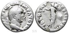 Roman Imperial Coins VITELLIUS (69). Denarius. Rome. Obv: A VITELLIVS GERM IMP AVG TR P. Laureate head right. Rev: LIBERTAS RESTITVTA. Libertas standing facing, head right, holding pileus and long rod