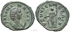 Roman Imperial Coins SALONINA (Augusta, 254-268). Antoninianus. Rome. Obv: SALONINA AVG. Diademed and draped bust right, set on crescent. Rev: VENVS GENETRIX / VI. Venus standing left, holding apple a