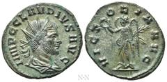 Roman Imperial Coins CLAUDIUS II GOTHICUS (268-270). Antoninianus. Rome. Obv: IMP C CLAVDIVS AVG. Radiate, draped and cuirassed bust right. Rev: VICTORIA AVG. Victory standing left, holding wreath and