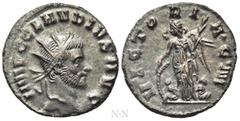 Roman Imperial Coins CLAUDIUS II GOTHICUS (268-270). Antoninianus. Rome. Obv: IMP C CLAVDIVS AVG. Radiate head right. Rev: VICTORIA•G•M. Victory standing left, holding palm and leaning on shield; at h