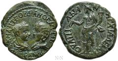 Roman Provincial Coins THRACE. Anchialus. Gordian III, with Tranquillina (238-244). Ae. Obv: AVT K M ANT ΓOPΔIANOC AVΓ CЄB / TPANKVΛΛINA. Draped busts of Gordian, laureate and cuirassed, and Tranquill