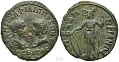 Roman Provincial Coins THRACE. Mesembria. Philip I 'the Arab', with Otacilia Severa (244-249). Ae. Obv: ΑΥΤ Μ ΙΟΥΛ ΦΙΛΙΠΠΟϹ Μ ΩΤ ϹЄΒΗΡΑ ϹЄΒ. Confronted draped busts of Philip, laureate and cuirassed, 