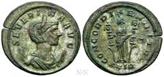 Roman Imperial Coins SEVERINA (Augusta, 270-275). Antoninianus. Rome. Obv: SEVERINA AVG. Draped bust right, wearing stephane and set upon crescent. Rev: CONCORDIAE MILITVM / Γ / XXIR. Concordia standi