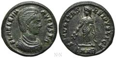 Roman Imperial Coins HELENA (Augusta, 324-329). Follis. Heraclea. Obv: FL HELENA AVGVSTA. Diademed and draped bust right. Rev: SECVRITAS REI PVBLICE / SMHB. Securitas standing left, holding branch. RI