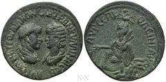 Roman Provincial Coins MESOPOTAMIA. Singara. Gordian III with Tranquillina (238-244). Ae. Obv: ΑΥΤΟΚ Κ Μ ΑΝΤ ΓΟΡΔΙΑΝΟϹ ϹΑΒ ΤΡΑΝΚΥΛΛΙΝΑ ϹЄΒ. Laureate, draped and cuirassed bust of Gordian and draped bu