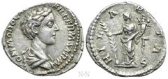 Roman Imperial Coins COMMODUS (Caesar, 166-177). Denarius. Rome. Obv: COMMODO CAES AVG FIL GERM SARM. Bareheaded and draped bust right. Rev: HILARITAS. Hilaritas standing left, holding cornucopia and 