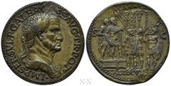 Roman Imperial Coins GALBA (68-69). 'Paduan' Sestertius. After Giovanni da Cavino, 1500-1570. Obv: IMP SER SVLP GALBA CAES AVG TR POT. Laureate and draped bust right. Rev: S - C / ADLOCVT . Adlocution