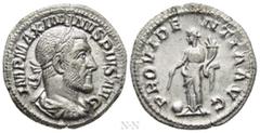 Roman Imperial Coins MAXIMINUS THRAX (235-238). Denarius. Rome. Obv: IMP MAXIMINVS PIVS AVG. Laureate, draped and cuirassed bust right. Rev: PROVIDENTIA AVG. Providentia standing left, holding cornuco