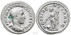 Roman Imperial Coins MAXIMINUS THRAX (235-238). Denarius. Rome. Obv: IMP MAXIMINVS PIVS AVG. Laureate, draped and cuirassed bust right. Rev: PROVIDENTIA AVG. Providentia standing left, holding cornuco