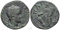 Roman Provincial Coins LYCIA. Patara. Gordian III (238-244). Ae. Obv: ΑΥΤ ΚΑΙ Μ ΑΝΤ ΓΟΡΔΙΑΝΟϹ ϹЄΒ. Laureate, draped and cuirassed bust right. Rev: ΠΑΤΑΡЄωΝ. Tyche standing left, holding rudder on glob