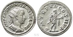 Roman Imperial Coins GORDIAN III (238-244). Antoninianus. Rome. Obv: IMP GORDIANVS PIVS FEL AVG. Radiate, draped and cuirassed bust right. Rev: P M TR P VI COS II P P. Gordian standing right, in milit