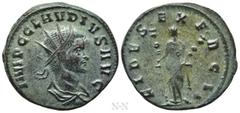 Roman Imperial Coins CLAUDIUS II GOTHICUS (268-270). Antoninianus. Rome. Obv: IMP C CLAVDIVS AVG. Radiate, draped and cuirassed bust right. Rev: FIDES EXERCI. Fides standing left, holding vertical sta