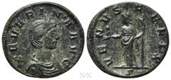 Roman Imperial Coins SEVERINA (Augusta, 270-275). Denarius. Rome. Obv: SEVERINA AVG. Draped bust right, wearing stephane. Rev: VENVS FELIX / ς. Venus standing left, holding uncertain object and sceptr