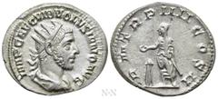 Roman Imperial Coins VOLUSIAN (251-253). Antoninianus. Rome. Obv: IMP CAE C VIB VOLUSIANO AVG. Radiate, draped and cuirassed bust right. Rev: P M TR P IIII COS II. Volusian standing left, sacrificing 