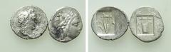 Group Lots 2 Hemidrachms of Lycia. Obv: . Rev: . . Condition: See picture. Weight: g. Diameter: mm.