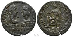 Roman Provincial Coins MOESIA INFERIOR. Tomis. Gordian III, with Tranquillina (238-244). Ae Tetrassarion. Obv: ΑΥΤ Κ Μ ΑΝΤΩΝΙΟϹ ΓΟΡΔΙΑΝΟϹ ϹΑΒΙΝΙΑ ΤΡΑΝΚΥΛΛΙΝΑ. Laureate, draped and cuirassed bust of Go