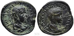 Roman Provincial Coins CILICIA. Ninica-Claudiopolis. Maximinus Thrax with Maximus Caesar (235-238). Ae. Obv: IMP MAXIMINVΓ PI(VΓ AVΓ). Laureate, draped and cuirassed bust of Maximinus right. Rev: C IV
