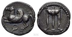 Greek Coins BRUTTIUM. Kroton. Triobol (Circa 430-420 BC). Obv: Ϙ. Pegasos flying left. Rev: Tripod. HN Italy 2127; SNG ANS 323 var. (ethnic on rev.); HGC 1, 1475. Condition: Good very fine. Weight: 1.