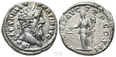 Roman Imperial Coins PERTINAX (193). Denarius. Rome. Obv: IMP CAES P HELV PERTIN AVG. Laureate head right. Rev: AEQVIT AVG TR P COS II. Aequitas standing left, holding scales and cornucopia. RIC 1a. C