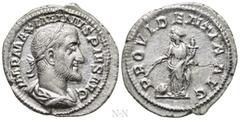 Roman Imperial Coins MAXIMINUS THRAX (235-238). Denarius. Rome. Obv: IMP MAXIMINVS PIVS AVG. Laureate, draped and cuirassed bust right. Rev: PROVIDENTIA AVG. Providentia standing left, holding cornuco